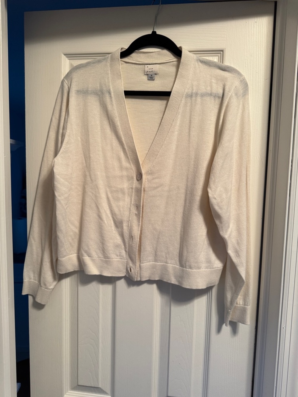 A new day Women's Cream V-Neck Button Cardigan Sweater.